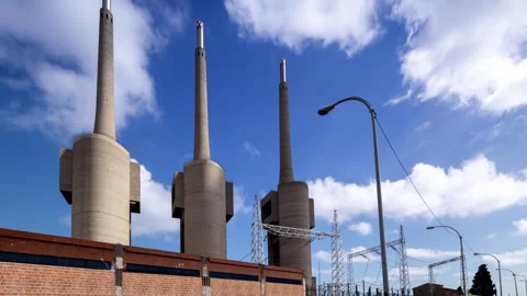 Power station and industrial complex Video stock 317027702