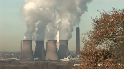 Power station and tree Video stock 12678879