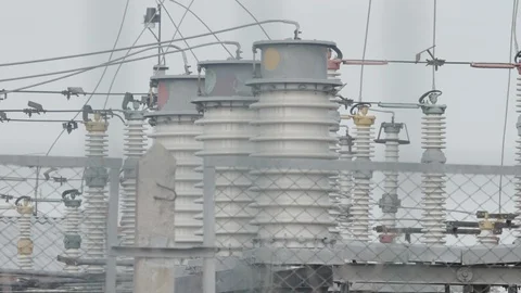 Power station in Astrakhan Stock Footage 111367853