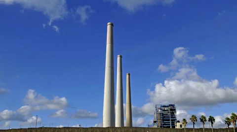 Power station with clouds Stock Footage 33331585