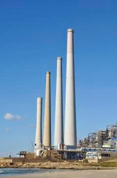 Power station with clouds Stock Photos