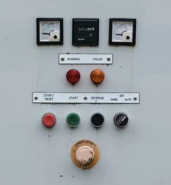 Power Station Control Panel 库存照片