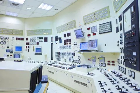 Power station control room Stock Photos