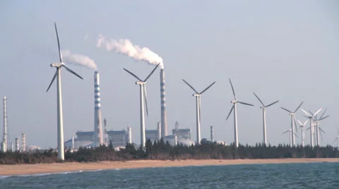 Power station at daytime Stock Footage 38857870