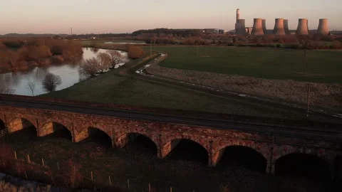 Power Station at dusk. Stock Footage 167950088