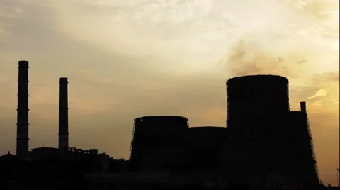 Power station in the evening Vidéo 66553513
