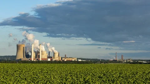Power station evening time lapse Stock Footage 117513184