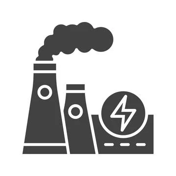Power Station icon vector image. Illustrazione stock