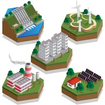Power station. Stock Illustration