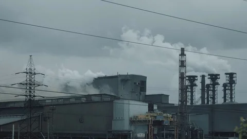 Power station in slow motion Stock Footage 82731706