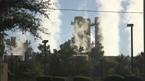 Power station, steam generation 04 Stock Footage 44342535