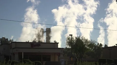 Power station, steam generation Stock Footage 44342526