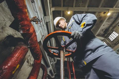 Power station worker Stock Photos