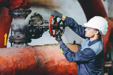 Power station worker Stock Photos
