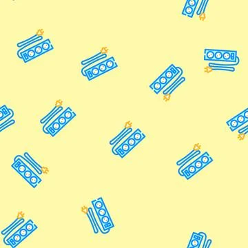 Power strip energy conservation vector seamless pattern 스톡 일러스트