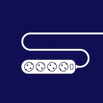 Power strip, extension cord vector Stock Illustration
