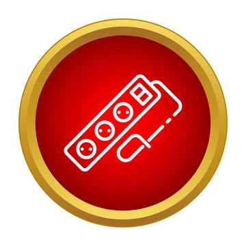 Power strip icon representing electricity and energy supply Stock Illustration