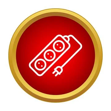 Power strip icon representing multiple electrical outlets Illustrazione stock
