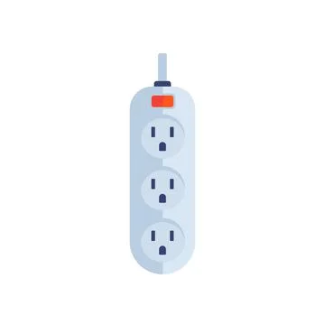 Power strip icon, type B socket Stock Illustration