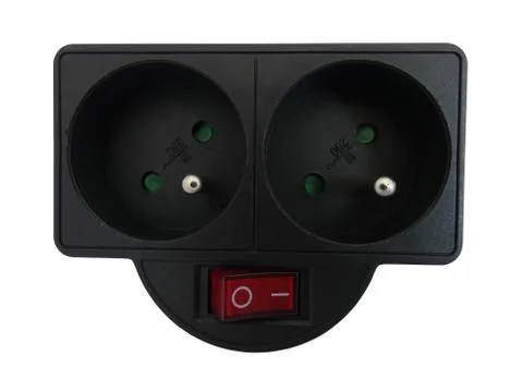 Power Strip with Switch (Black) Stock Photos