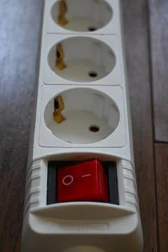 Power strip with on off switch Stock Photos