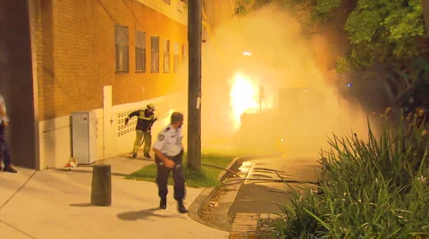 Power Substation Fire &amp; Electrical Explosion PT2 動画素材 2233198