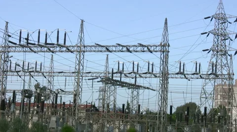 Power Substation Stock Footage