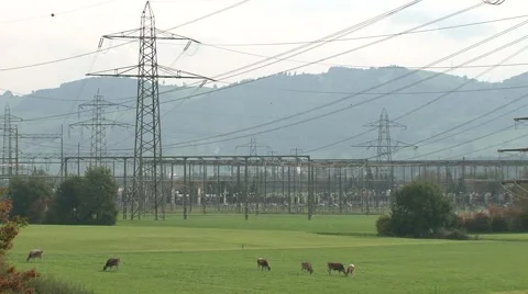 Power substation Mettlen 2 Stock Footage 1038006