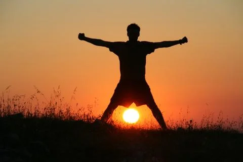 Power at sunset Stock Photos