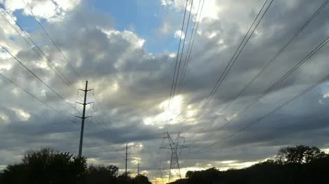 Power Sunset TimeLapse Stock-Footage 12532467