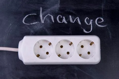 Power supplier Change multiple socket on board Stock Photos