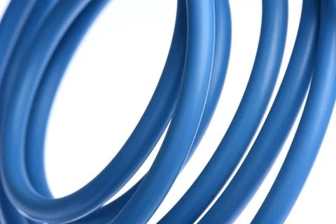 Power supply cable isolated on white Stock Photos