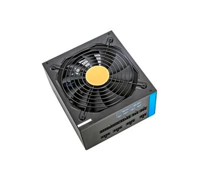 Power supply for computer isolated on white background. Stock Photos
