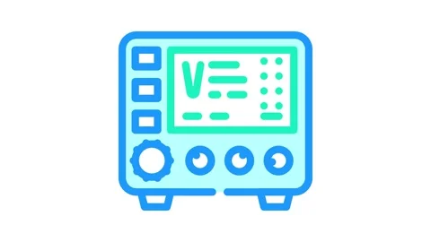 Power supply electrical engineer color icon animation Vídeo Stock 327269502