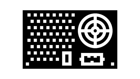 Power supply electrical engineer glyph icon animation Stock Footage 326154681