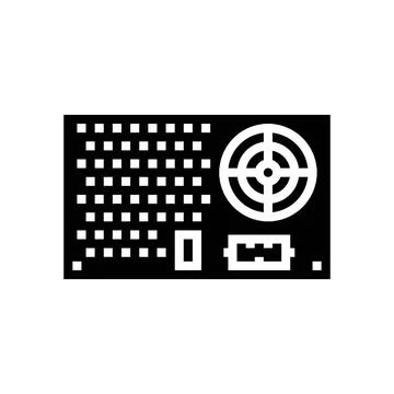 Power supply electrical engineer glyph icon vector illustration Stock Illustration