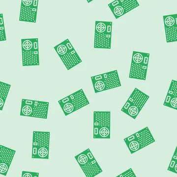 Power supply electrical engineer glyph seamless pattern Stock Illustration