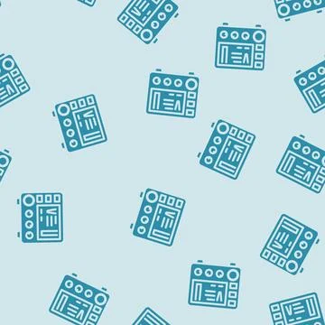 Power supply electrical engineer glyph vector seamless pattern Stock Illustration