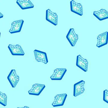 Power supply electrical engineer isometric icon seamless pattern Stockillustratie