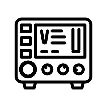 Power supply electrical engineer line icon vector illustration Illustrazione stock