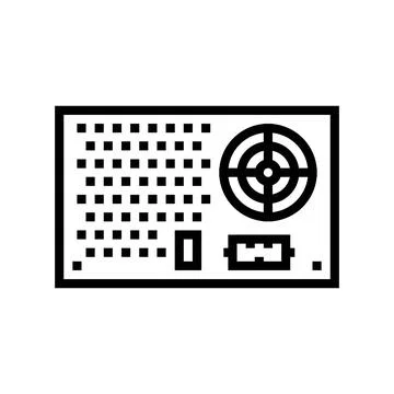 Power supply electrical engineer line icon vector illustration Stock Illustration
