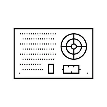 Power supply electrical engineer line icon vector illustration Stock Illustration