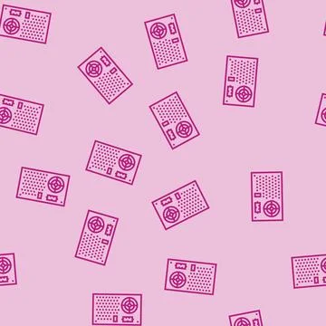 Power supply electrical engineer line seamless pattern Illustrazione stock