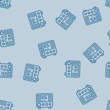 Power supply electrical engineer line vector seamless pattern Stockillustratie