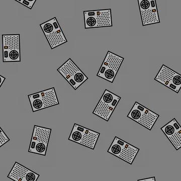 Power supply electrical engineer vector seamless pattern 스톡 일러스트