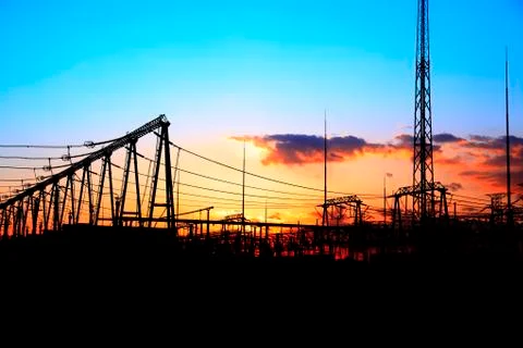 The power supply facilities Stock Photos