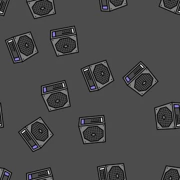 Power supply gaming pc vector seamless pattern Stockillustratie