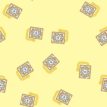 Power supply gaming pc vector seamless pattern Stock Illustration