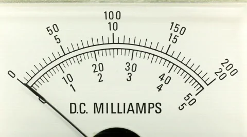 Power supply gauge Video stock 629604