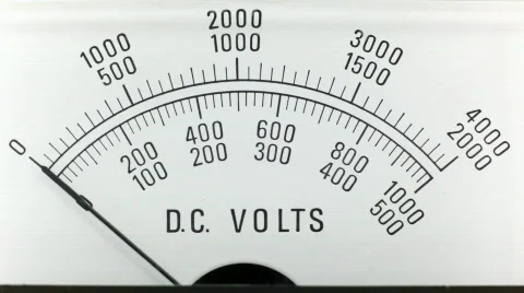 Power supply gauge Video stock 629635
